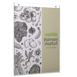 8.5 x 11 Wall Mounted Top Loading Acrylic Sign Holder